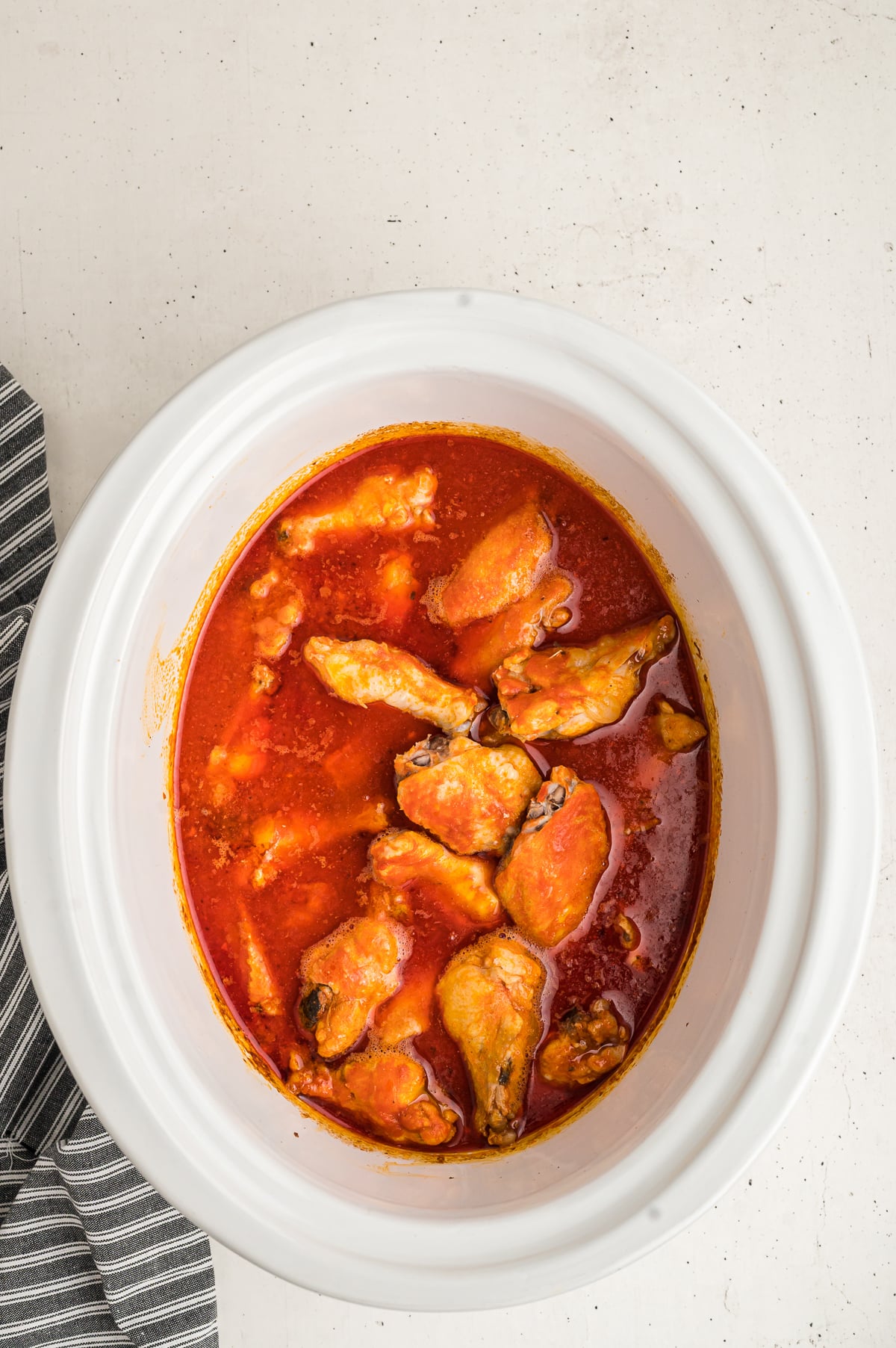 done cooking buffalo wings.