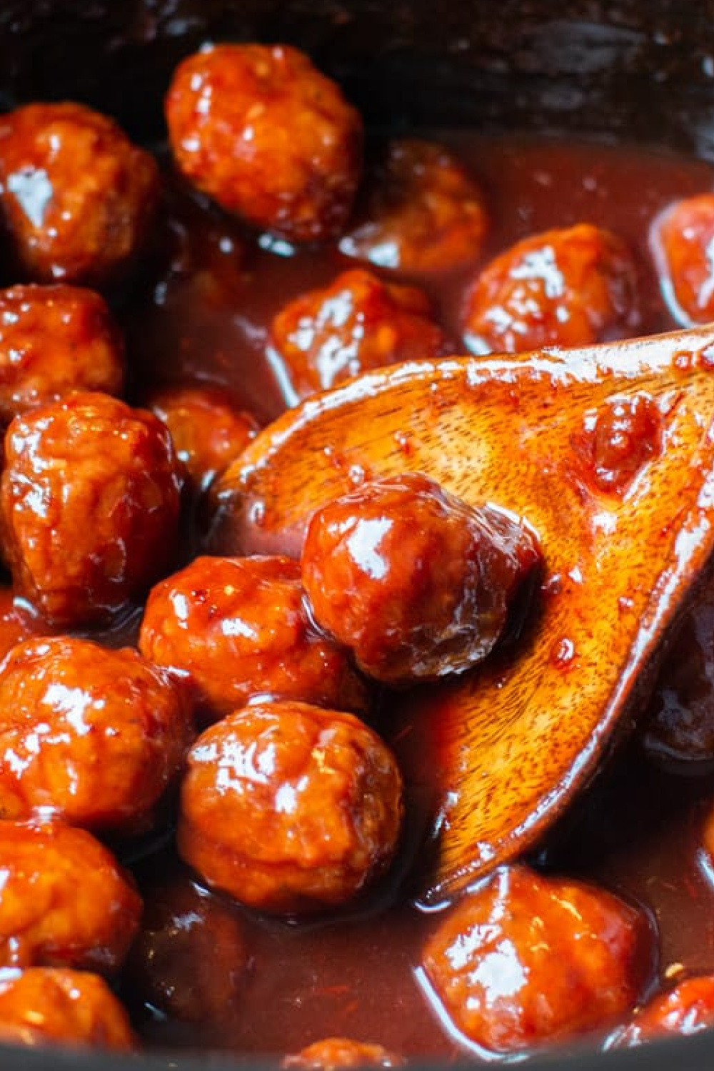 Grape Meatballs in a slow Cooker.