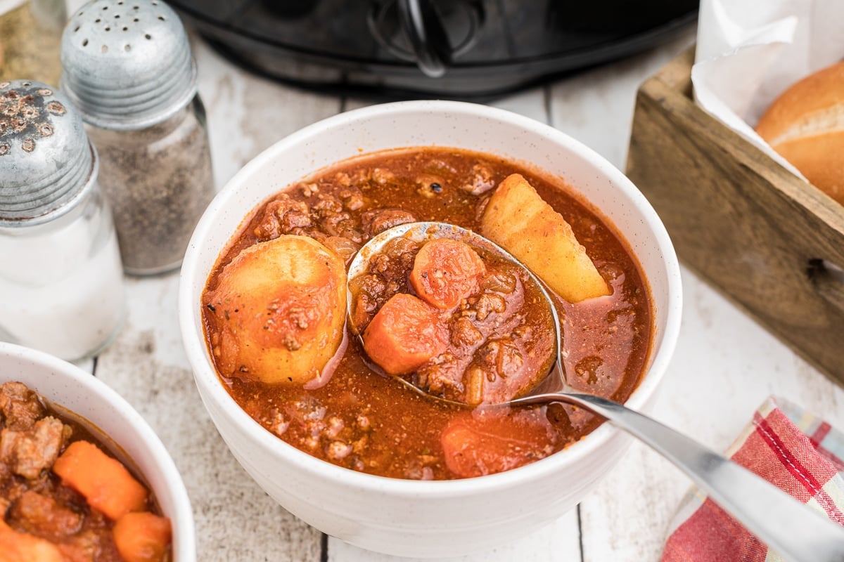 bowl of poor man's stew.