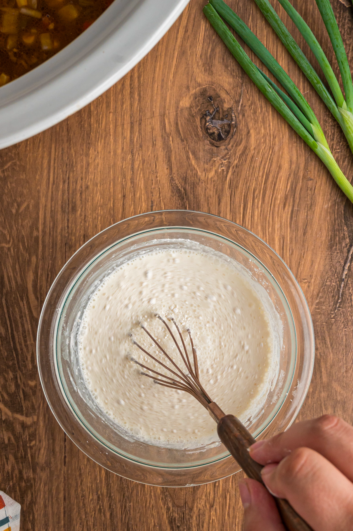 roux made of flour and milk.