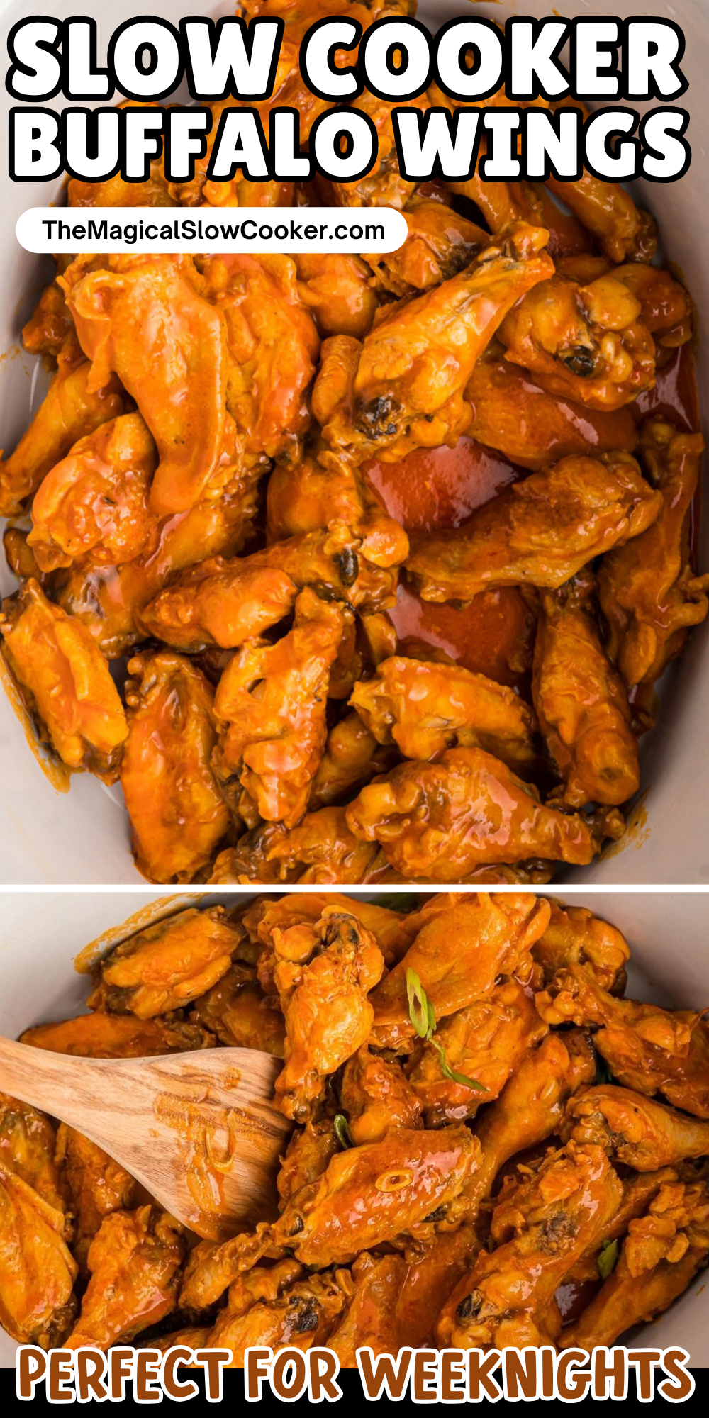 Buffalo wings images with text overlay for pinterest.